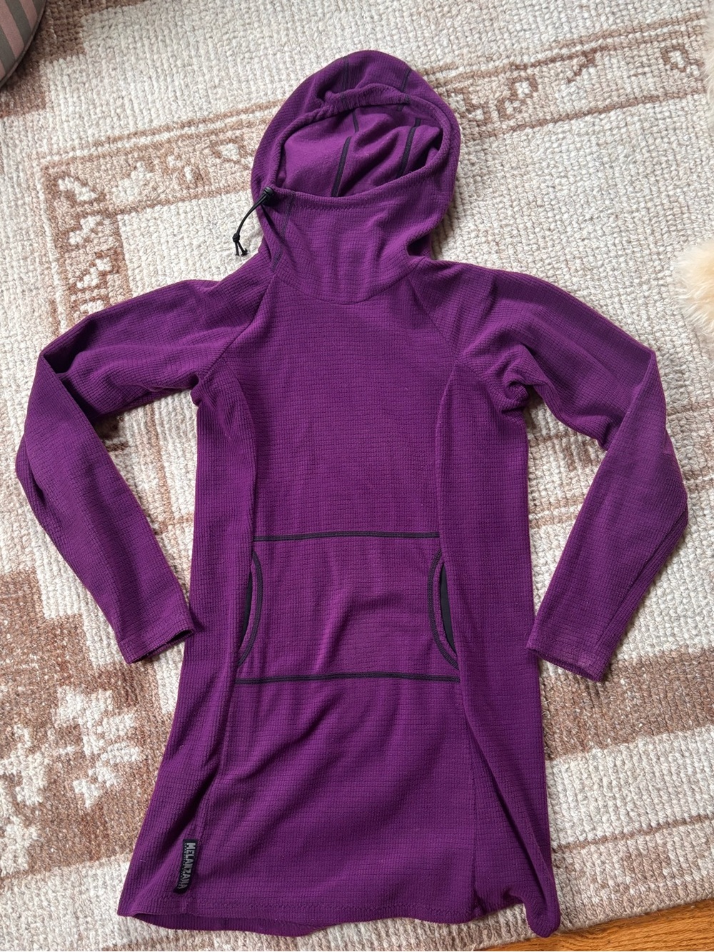 Melanzana Plum Hooded Knit Tunic Sweater